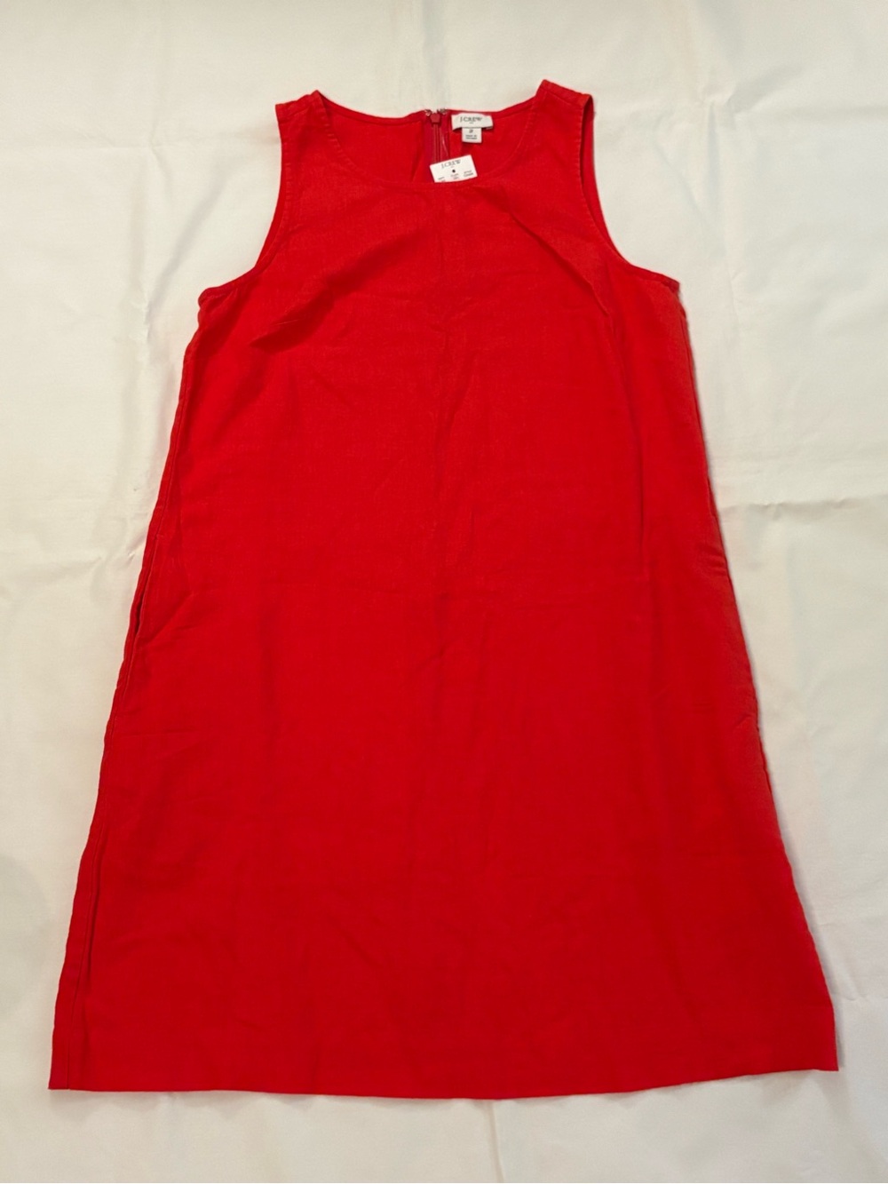 J. Crew Sleeveless Red Shift Dress